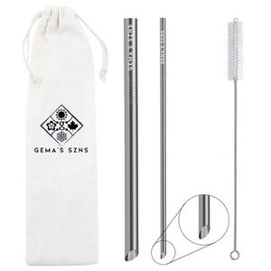 Reusable Stainless Steel Boba Straw Set